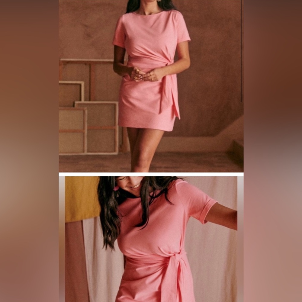 The iconic Pippa mini dress in bubblegum pink from Sezane. Size 34.